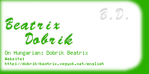 beatrix dobrik business card